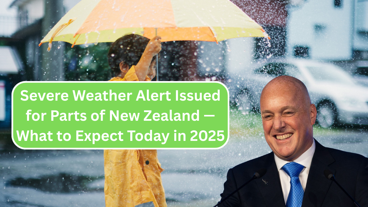 Severe Weather Alert Issued for Parts of New Zealand — What to Expect Today in 2025