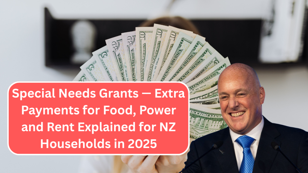 Special Needs Grants — Extra Payments for Food, Power and Rent Explained for NZ Households in 2025