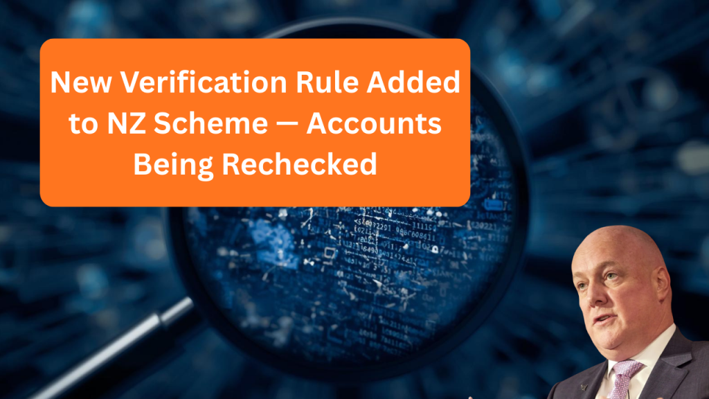 New Verification Rule Added to NZ Scheme — Accounts Being Rechecked